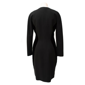 Vintage 80s Scassi black coat dress