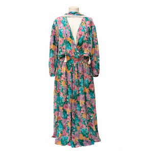 vintage Diane Freis floral print dress