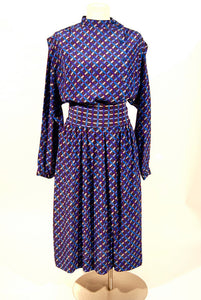 Vintage Ted Lapidus silk print dress