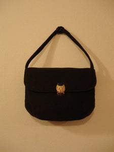 Vintage Joseph "Miss Lewis" black satin evening bag