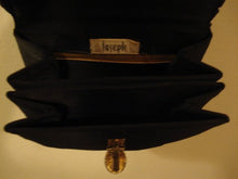Load image into Gallery viewer, Vintage Joseph &quot;Miss Lewis&quot; black satin evening bag