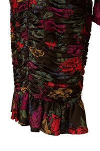 Albert Nipon silk floral print ruched dress