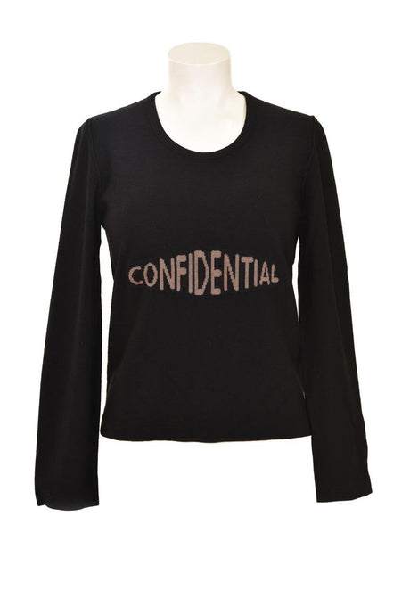 Vintage Sonia Rykiel Black Wool Confidential Sweater